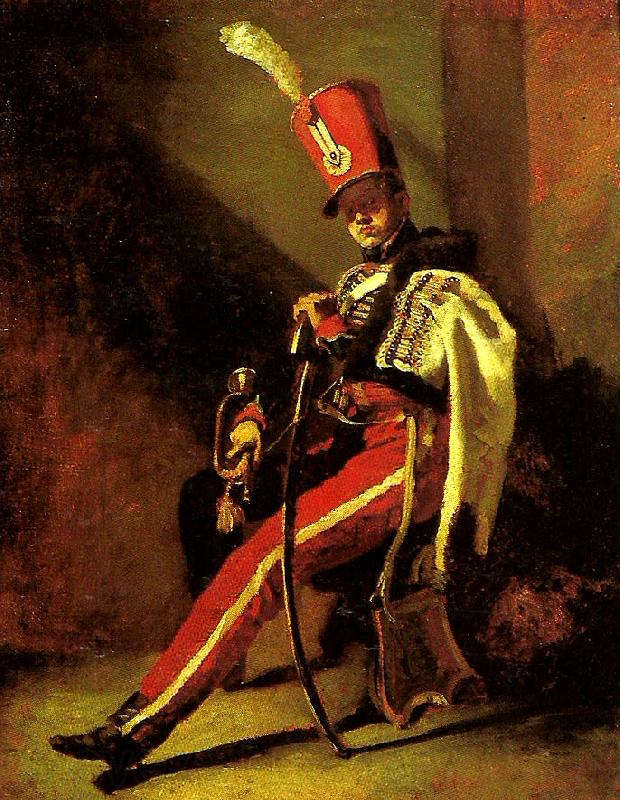 Theodore   Gericault trompette de hussards